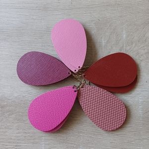 Nickel & Suede Leather Earrings (5 pair)